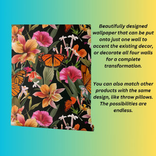 Papier Peint Fleurs et insectes d'été