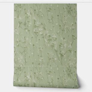 Papier Peint Fleurs sauvages Abstraits modernes de mode foncé