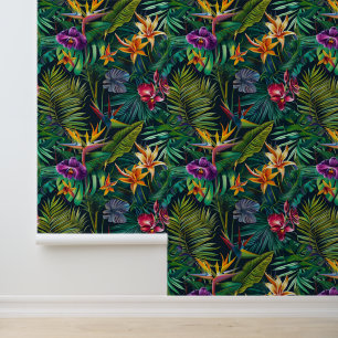 Papier Peint Fleurs tropicales