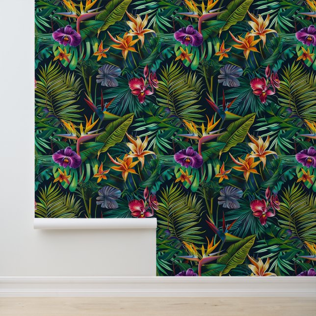 Papier Peint Fleurs tropicales (Application)