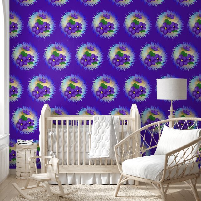 Papier Peint Fleurs violettes (Enfants)