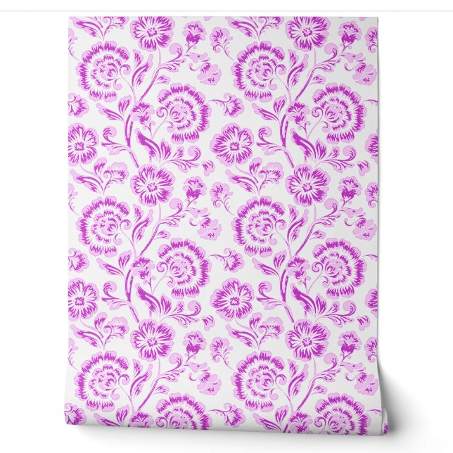 Papier Peint Fleurs Violettes (Déroulement)