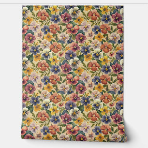 Papier Peint Fleurs violettes colorées printanières fleurs flor