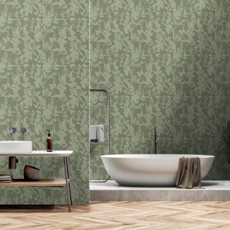 Papier Peint Flora textured wallpaper in olive green