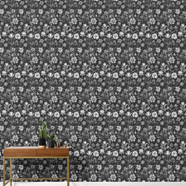 PAPIER PEINT FLORAL (Couloir)