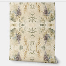 Papier peint floral aux raisins - Motif botanique 