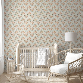 Papier Peint Floral Bohème Beige (Rose, Vert, Beige)