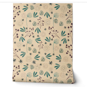 PAPIER PEINT FLORAL BOHO VINTAGE