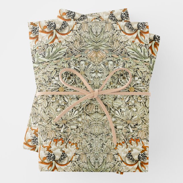 Papier peint floral Chèvrefeuille de William Morri (En situation)