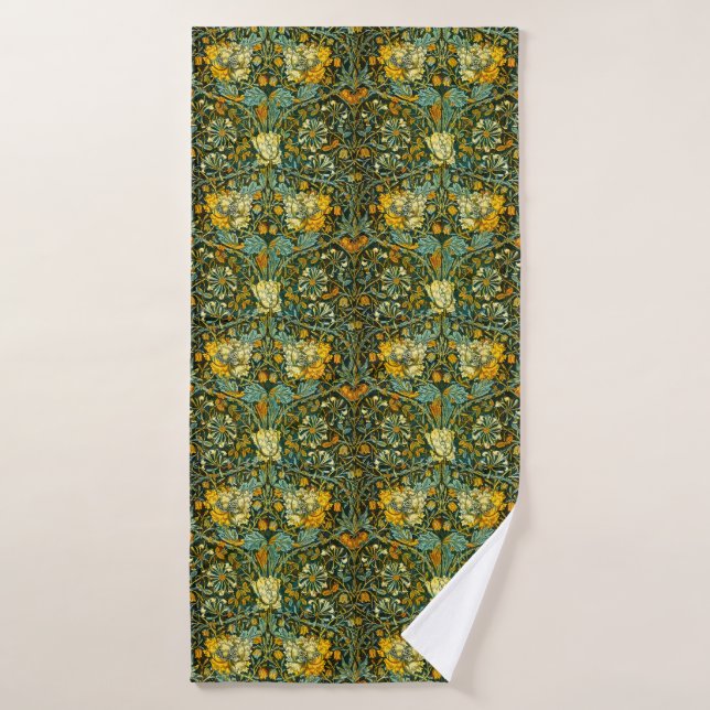 Papier peint floral Chèvrefeuille Or de William Mo (Serviette de bain)