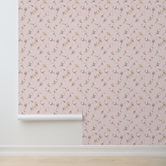 Papier Peint Floral de roses roses enchantées (Application)