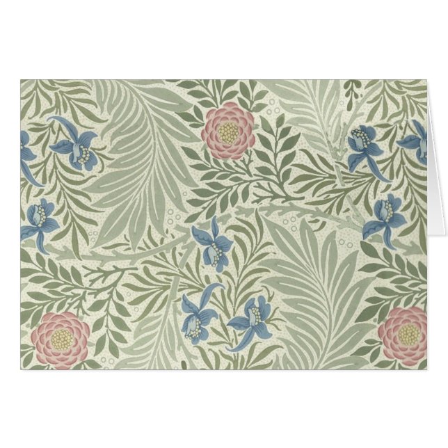 Papier peint floral de William Morris Larkspur (Devant horizontal)