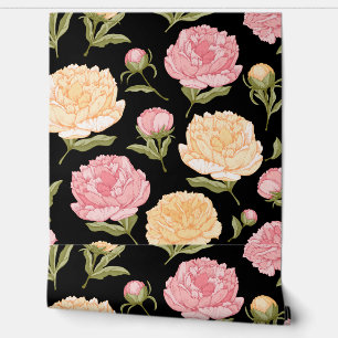 Papier peint floral élégant - Motifs floraux dynam