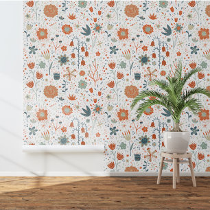 Papier Peint Floral Fleur sauvage moderne