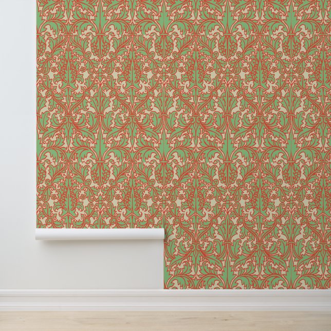 Papier Peint Floral & Foliage Brocade Motif (Application)