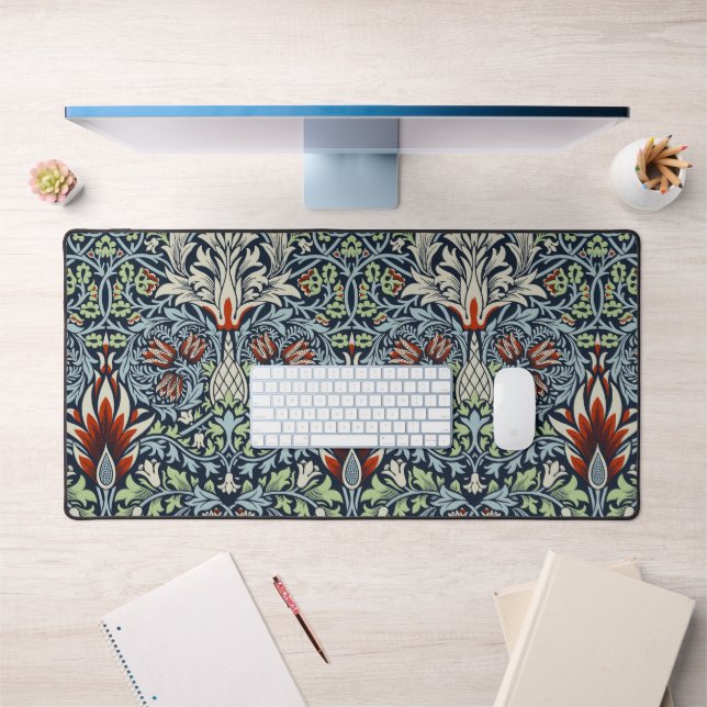 Papier peint floral Morris Navy Blue Snakeshead (Bureau 1)