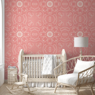 Papier Peint Floral Motifs sans couture en rose