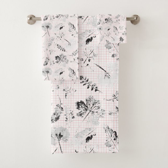 Papier peint floral noir et blanc classique (En situation)