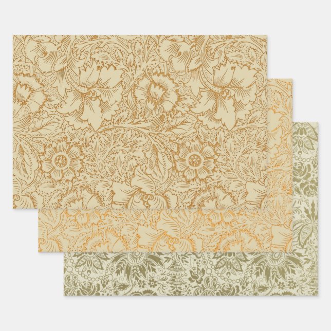 Papier peint floral Poppy de William Morris (Lot)