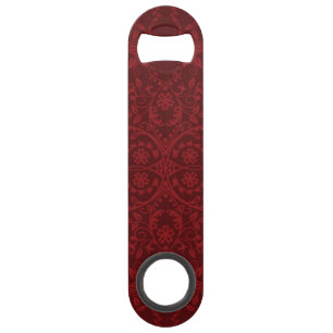 Papier peint floral rouge détaillé