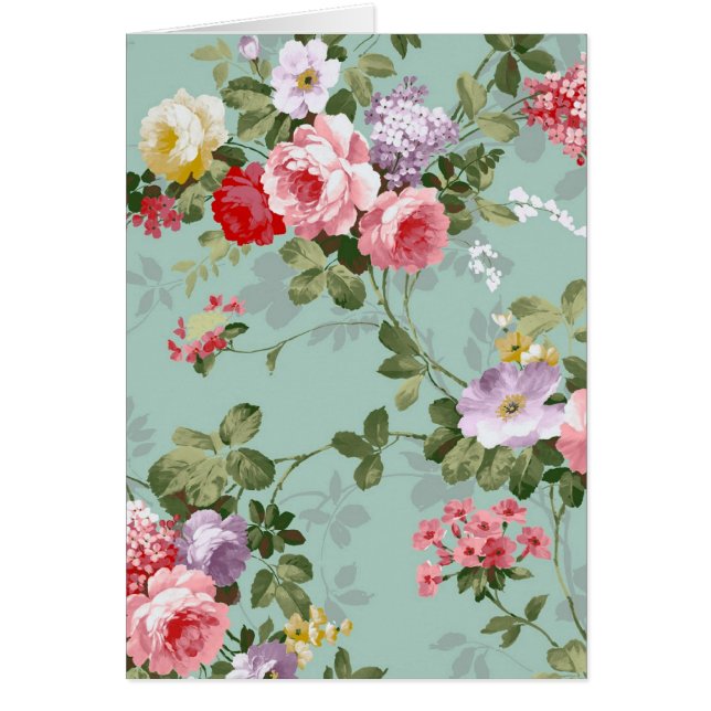 Papier peint floral vintage (Devant)