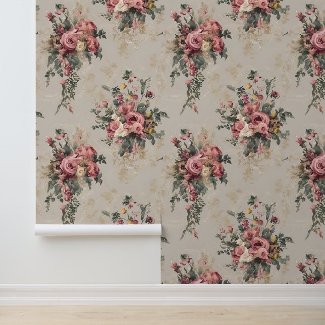 Papier Peint Floral vintage (Application)