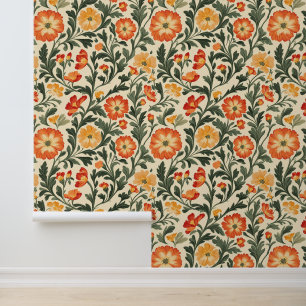 Papier Peint Florales Ornées Chaudes