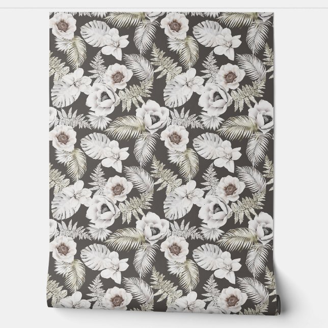 Papier Peint Florals Foliage Boho Tropical (Déroulement)