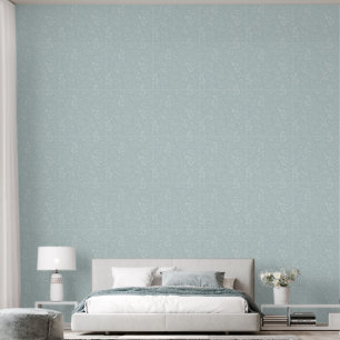 Papier Peint Flore bleu classique