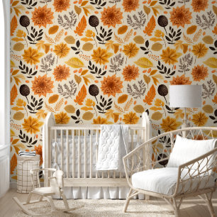 Papier Peint Flores d'automne dorées