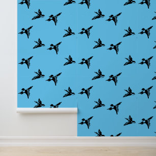 Papier Peint Flying Birds Silhouettes Design
