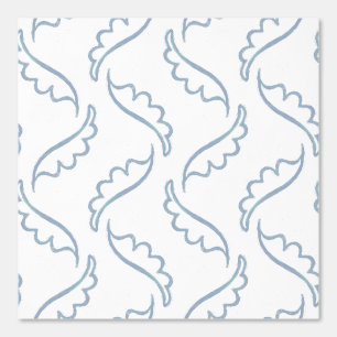 Papier Peint Foliage Abstrait Lumière moderne Blanc et Bleu