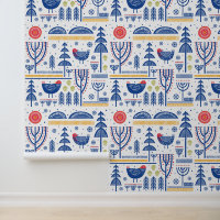 Folk Art Winter Bird Motif