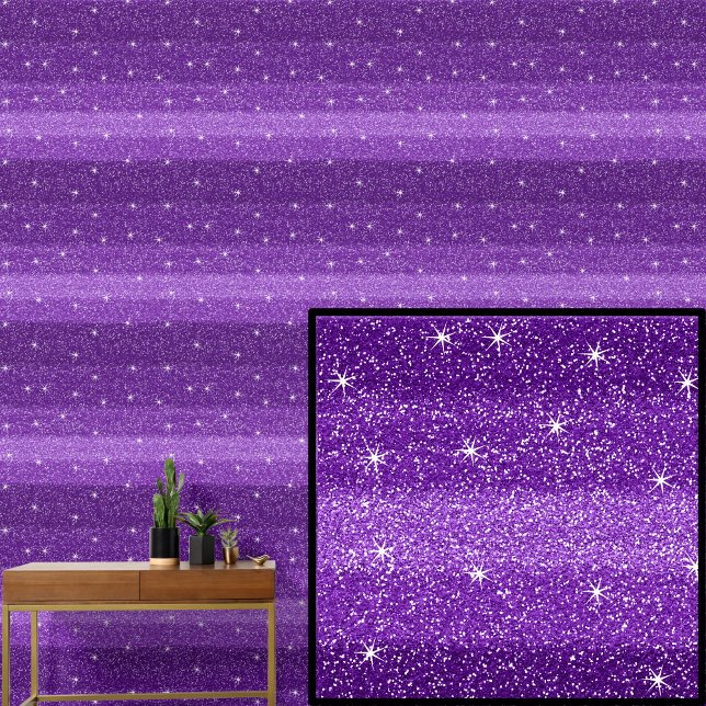Papier Peint Foncé moyen clair violet rayures avec étoiles étin (Créateur téléchargé)
