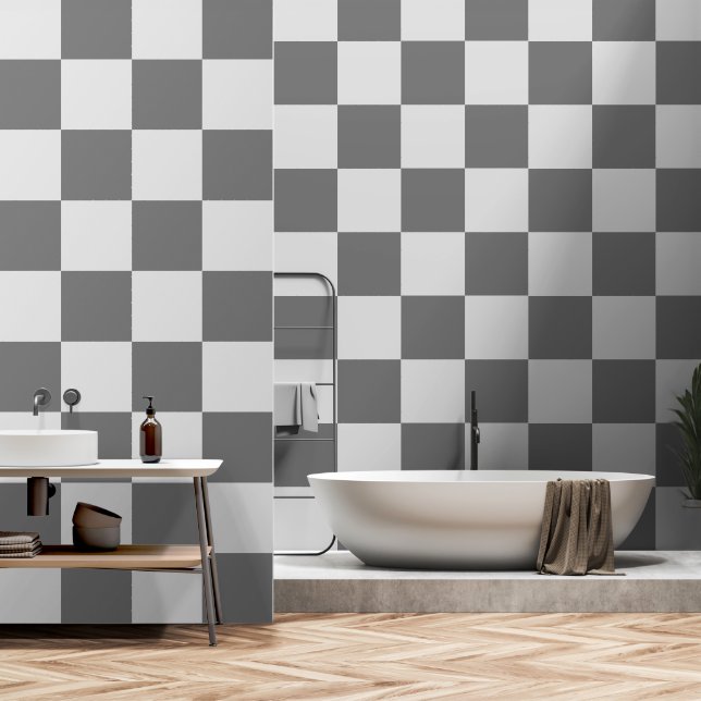 Papier Peint Fond d'écran À damiers Motif (Salle de bain)
