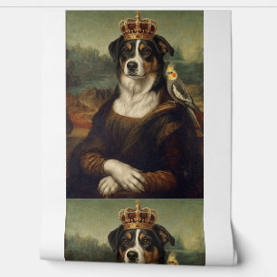 Papier Peint Fond d'écran Chien Mona Lisa avec Perroquet Cockat