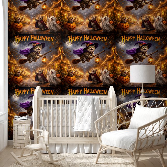 Papier Peint Fond d'écran de chat Happy Halloween décoration de (Enfants)