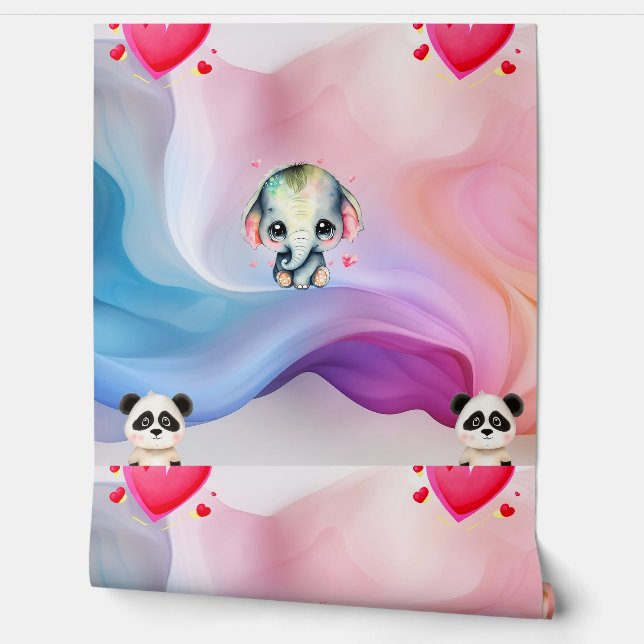 Papier Peint Fond d'écran de la Saint-Valentin - Amour- Design  (Déroulement)