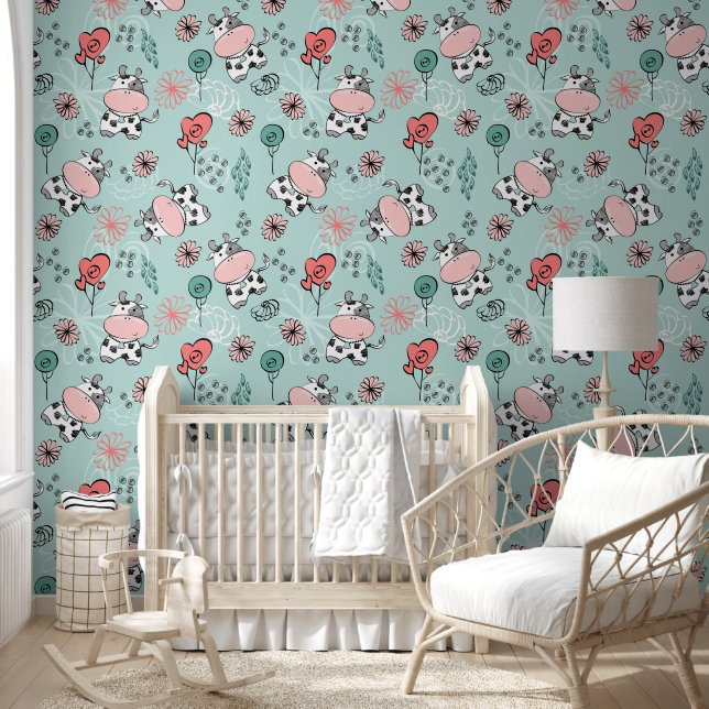 Papier Peint Fond d'écran de vaches mignonnes (Enfants)