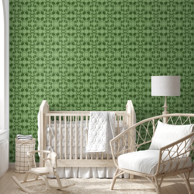 Papier Peint Fond d'écran du Motif Green Faux Lace (Enfants)