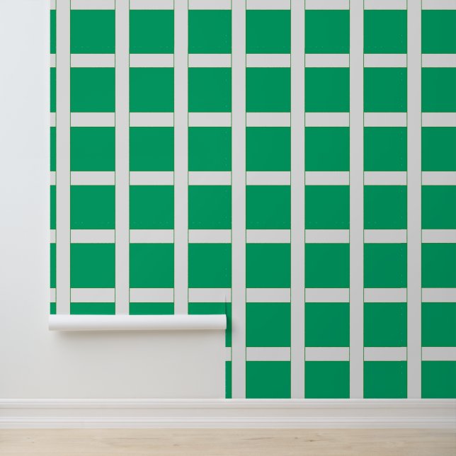 Papier Peint Fond d'écran Emerald & White Bold Grid - personnal (Application)