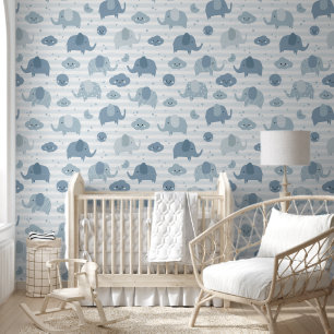 Papier Peint Fond d'écran enfant Éléphant sous les étoiles endo