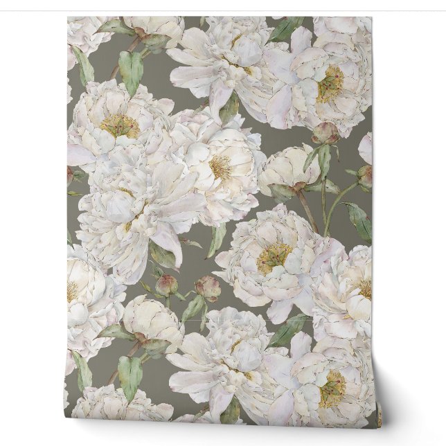 Papier Peint Fond d'écran floral romantique et élégant (Déroulement)