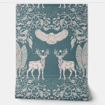 Fond d'écran mythologie animaux des bois vert bleu