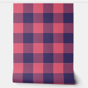 Papier Peint Fond d'écran Rose Chaude Magenta Indigo Rayé de Bu