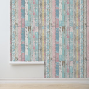 Papier Peint Fond d'écran Rustique Pastel Wood Plank