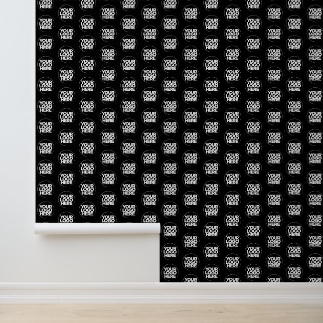 Papier Peint Fond simple de logo noir répétitif (Application)