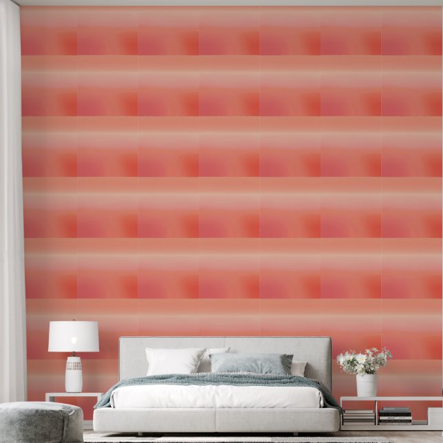 Papier Peint Fonds d'écran avec dégradés de pêche et de corail, (Chambre à coucher)
