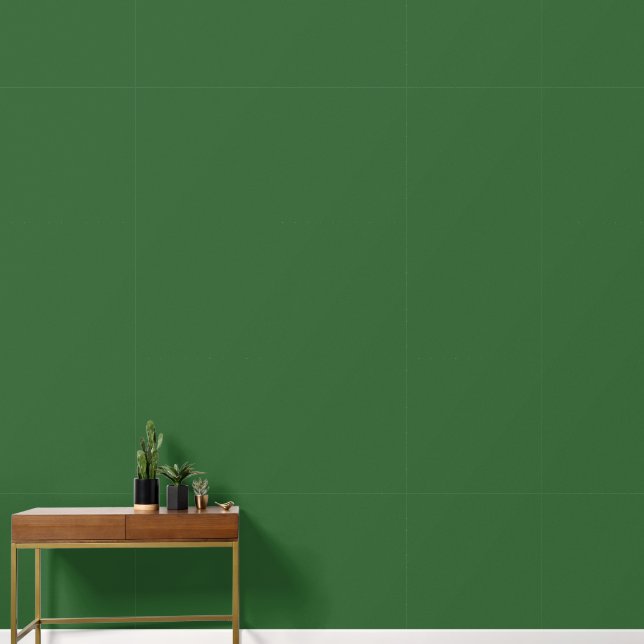 Papier Peint Forêt moderne vert plaine couleur solide (Couloir)