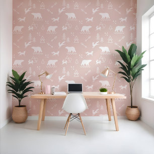 Papier Peint Forêt sauvage de plein air minime Animaux forestie